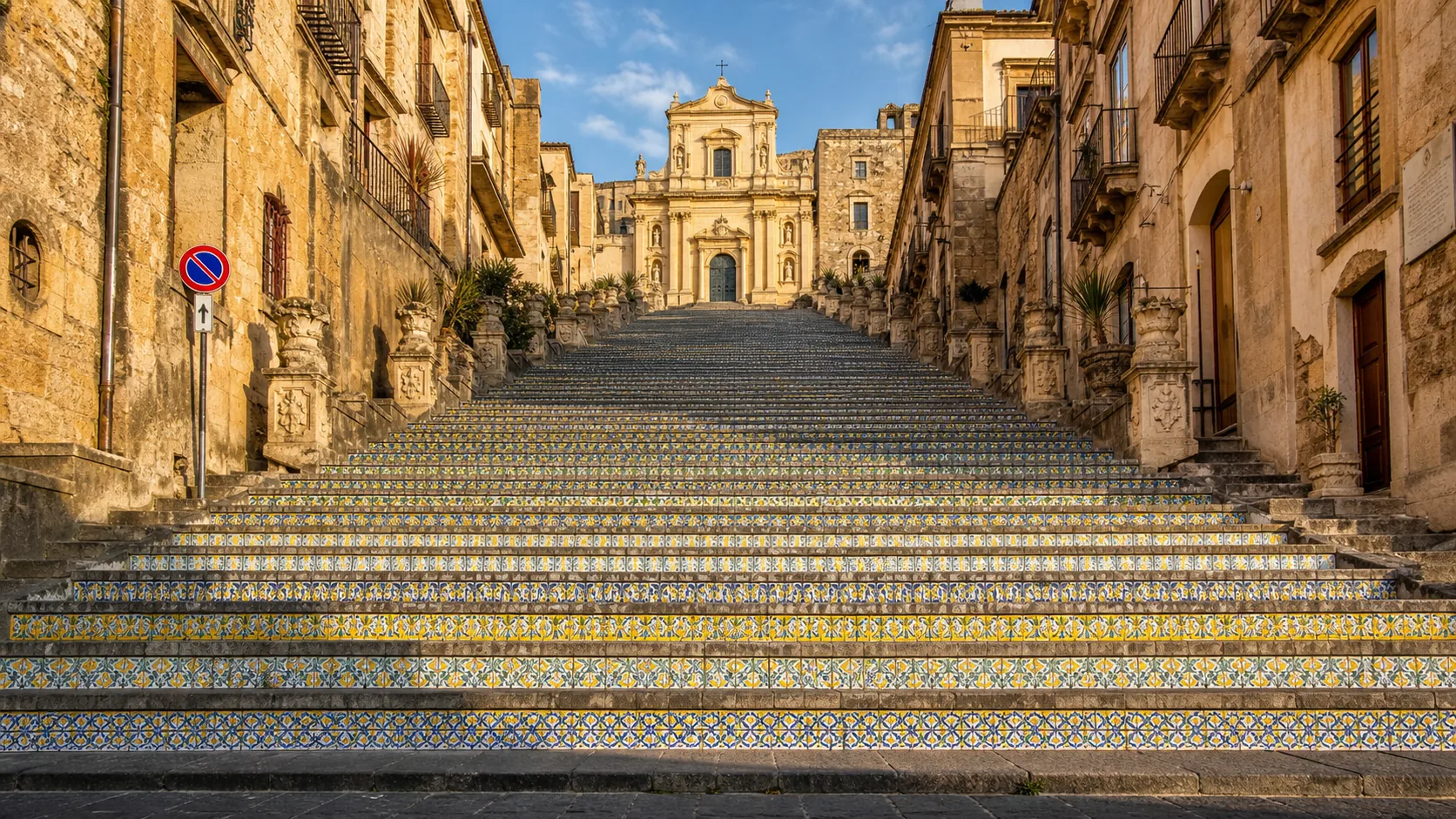 Caltagirone-Treppe mit Majolika-Stufen