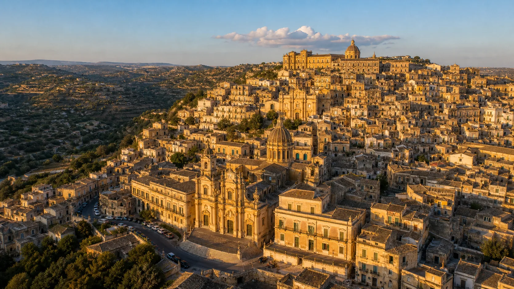 Val di Noto Barock-Architektur in honigfarbenem Kalkstein